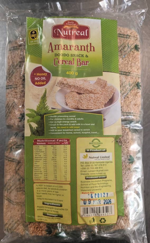 Amaranth Doodo Snack & Cereal bar